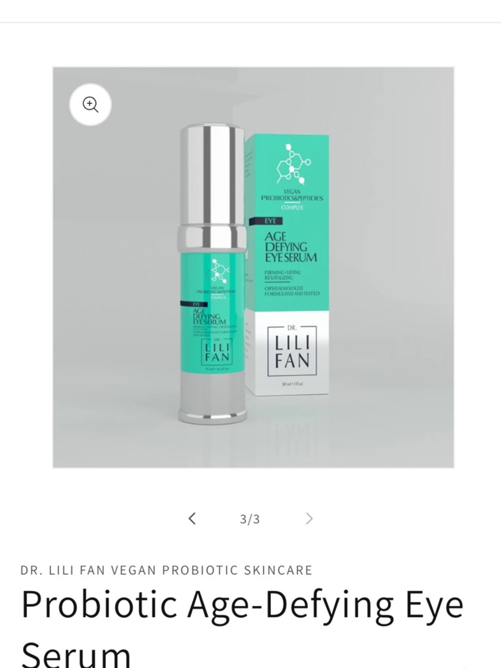 BNIB Probiotic Age-Defying Eye Serum by Dr. Lily Fan